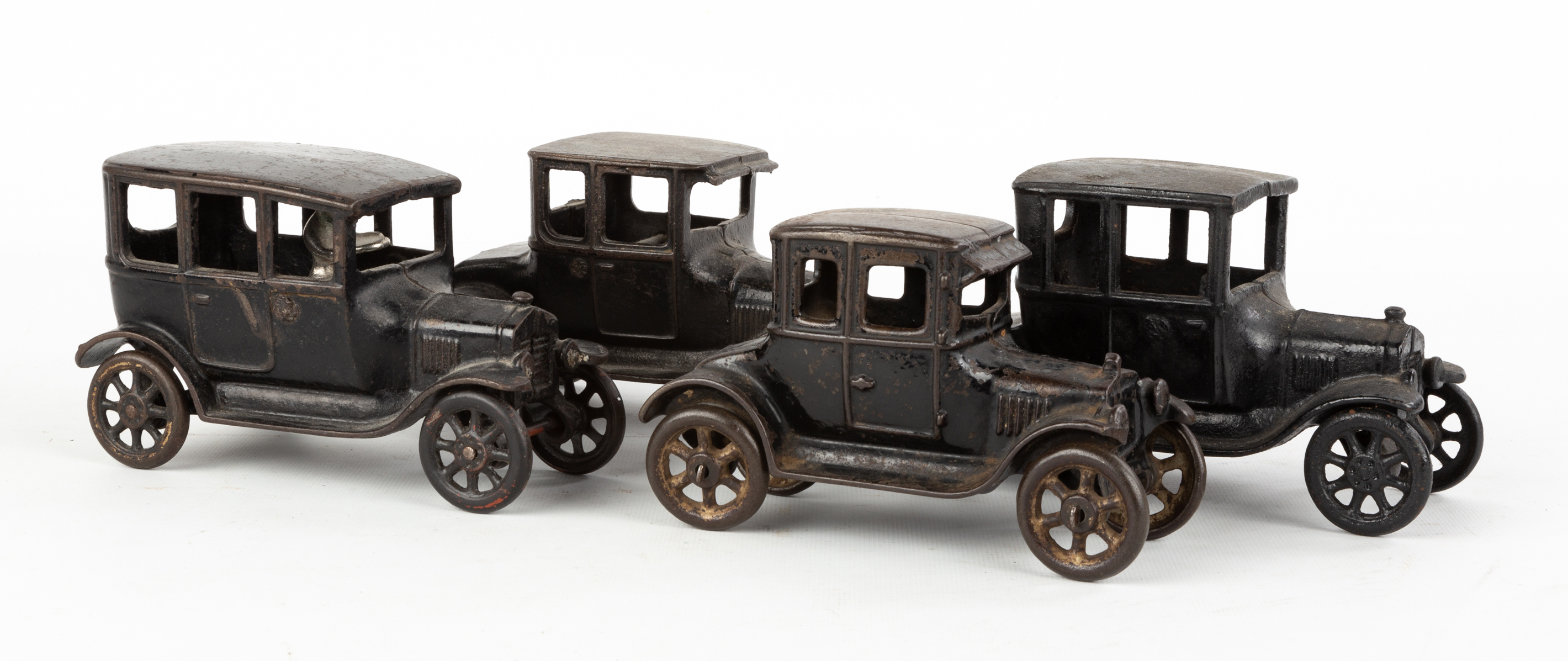 (4) CAST IRON ARCADE AUTOMOBILES
