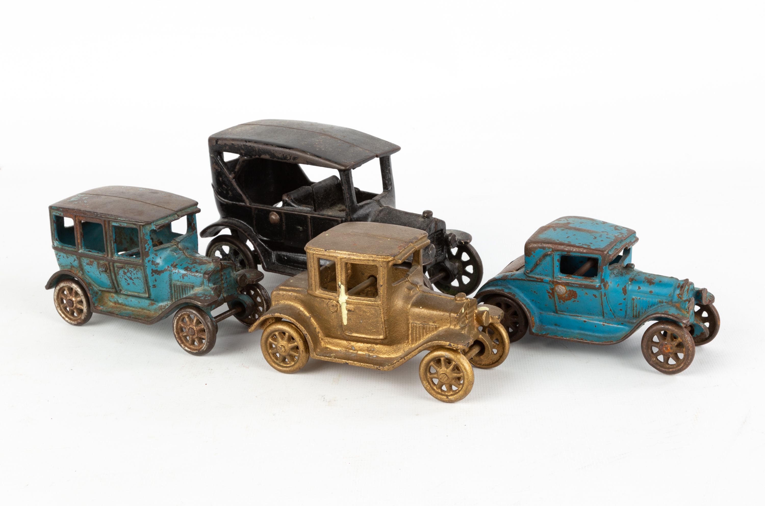 (4) CAST IRON ARCADE AUTOMOBILES