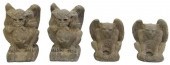 (4) CAST STONE GARDEN STATUARY