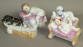 4 CERAMIC BANKSca. 1940s; four