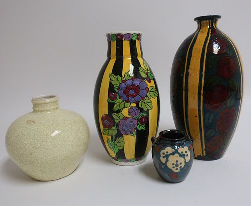 4 CERAMIC VASES, BOCH FILS4 Ceramic