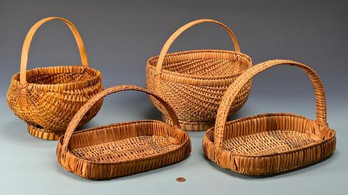 4 CHEROKEE SPLIT OAK BASKETSGroup
