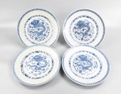 4 CHINESE BLUE & WHITE DISH WI