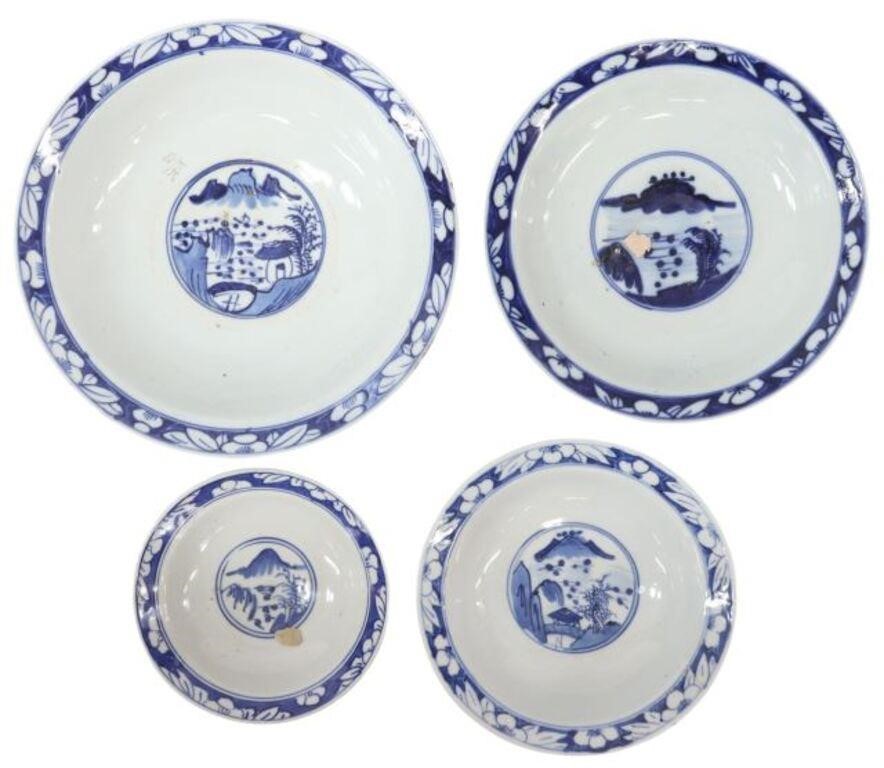 (4) CHINESE BLUE & WHITE
