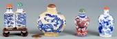 4 CHINESE BLUE & WHITE PORCELA