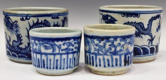 (4) CHINESE BLUE & WHITE