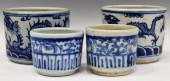 (4) CHINESE BLUE & WHITE PORCE