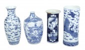 (4) Chinese blue & white porce