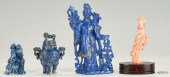 4 CHINESE CARVED ITEMS, LAPIS