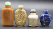 (4) CHINESE CARVED SNUFF BOTTL