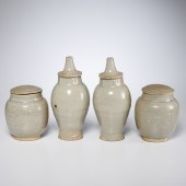 (4) CHINESE CELADON GLAZED FUN
