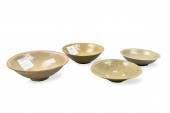 4 CHINESE CELADON GLAZED PLATE
