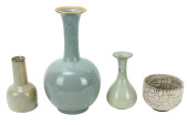 4 CHINESE CRACKLEWARE TABLE VA