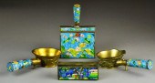 (4) Chinese Enamel And Brass D