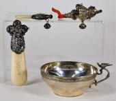 4 CHINESE & ENGLISH SILVER BOW