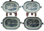 (4) CHINESE EXPORT STYLE BLUE