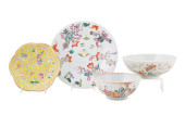 4 CHINESE FAMILLE ROSE TABLEWA