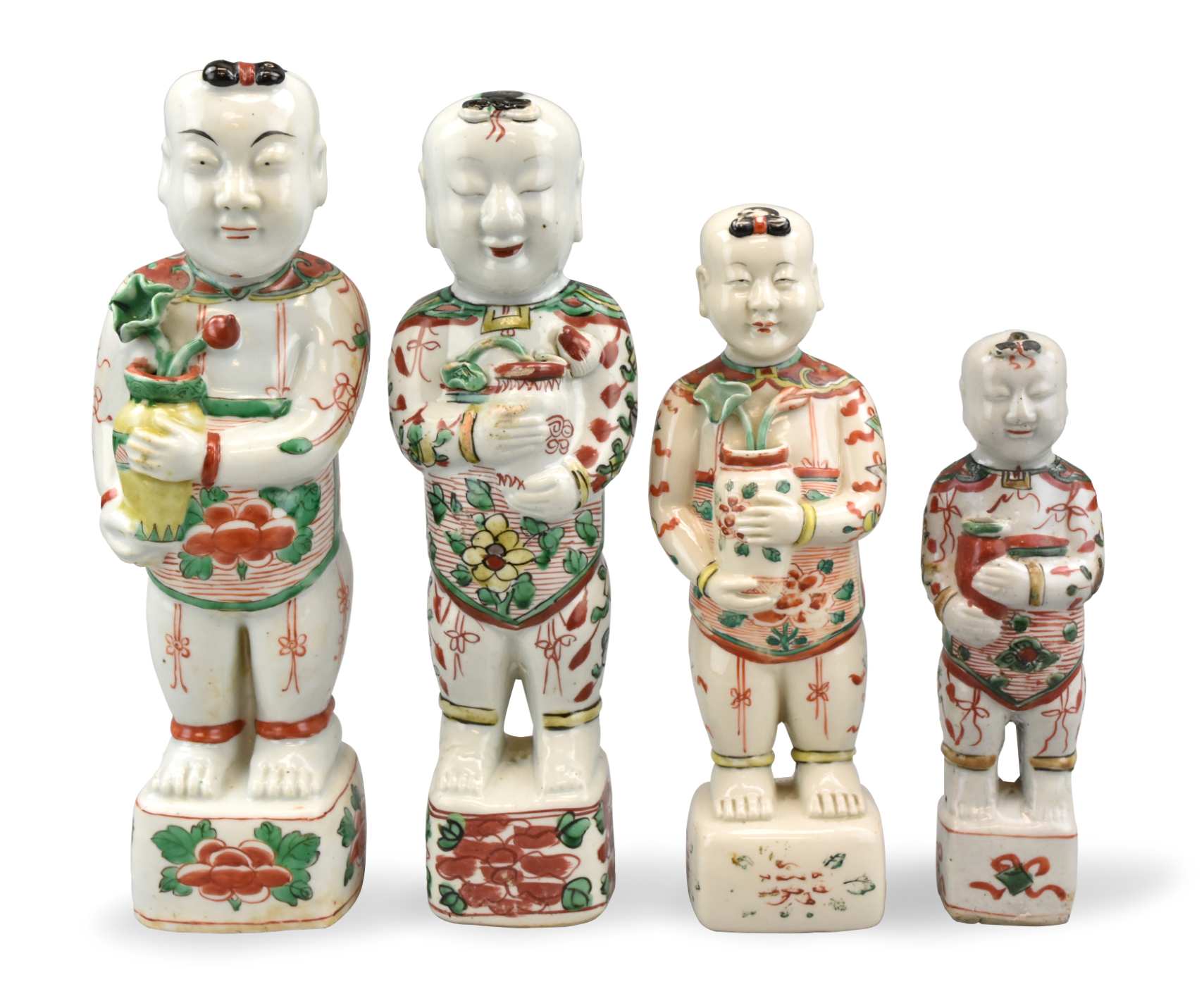 4 CHINESE FAMILLE VERTE