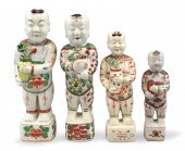 4 CHINESE FAMILLE VERTE BOYS'F