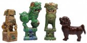 (4) CHINESE GLAZED CERAMIC FOO