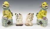 (4) CHINESE GLAZED CERAMIC FOO