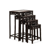 4 CHINESE HARDWOOD NESTING TAB