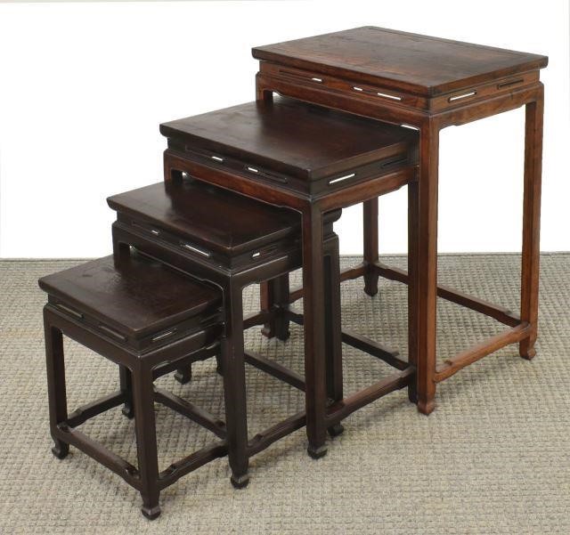 (4) CHINESE HARDWOOD NESTING