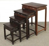 (4) CHINESE HARDWOOD NESTING T