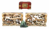 (4) Chinese items, c/o carved