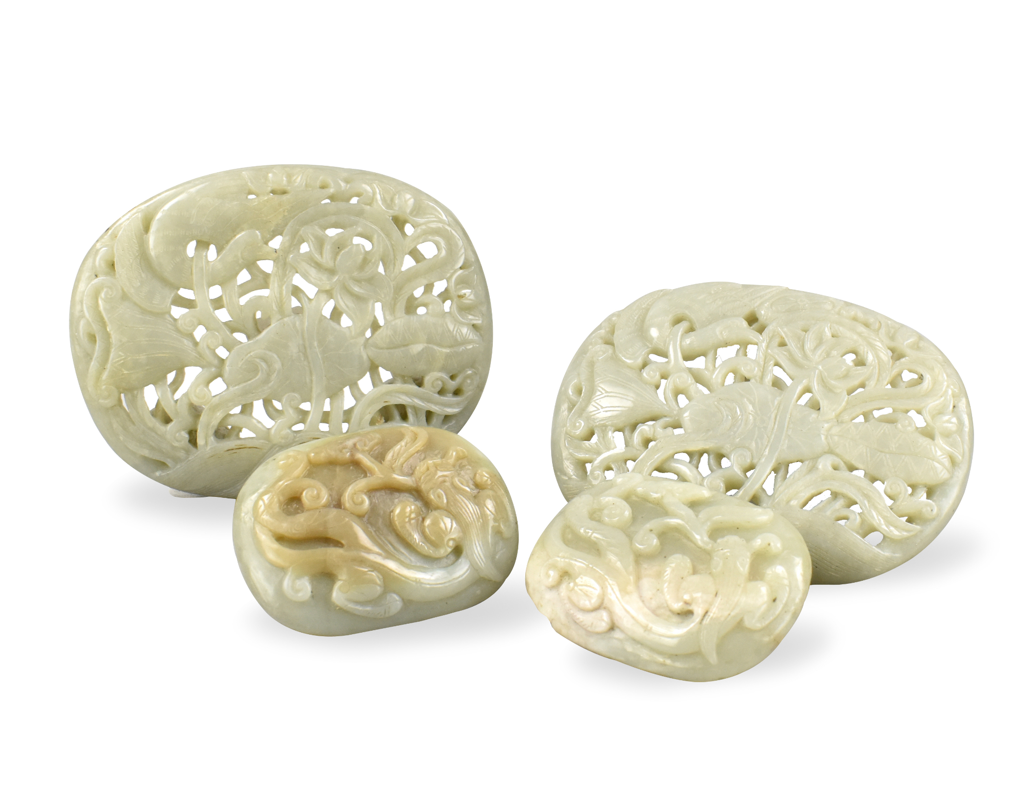 4 CHINESE JADE TABLET, QING D. Four