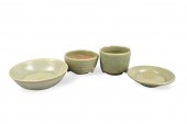 4 CHINESE LONGQUAN CELADON DIS