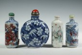(4) CHINESE PORCELAIN SNUFF BO