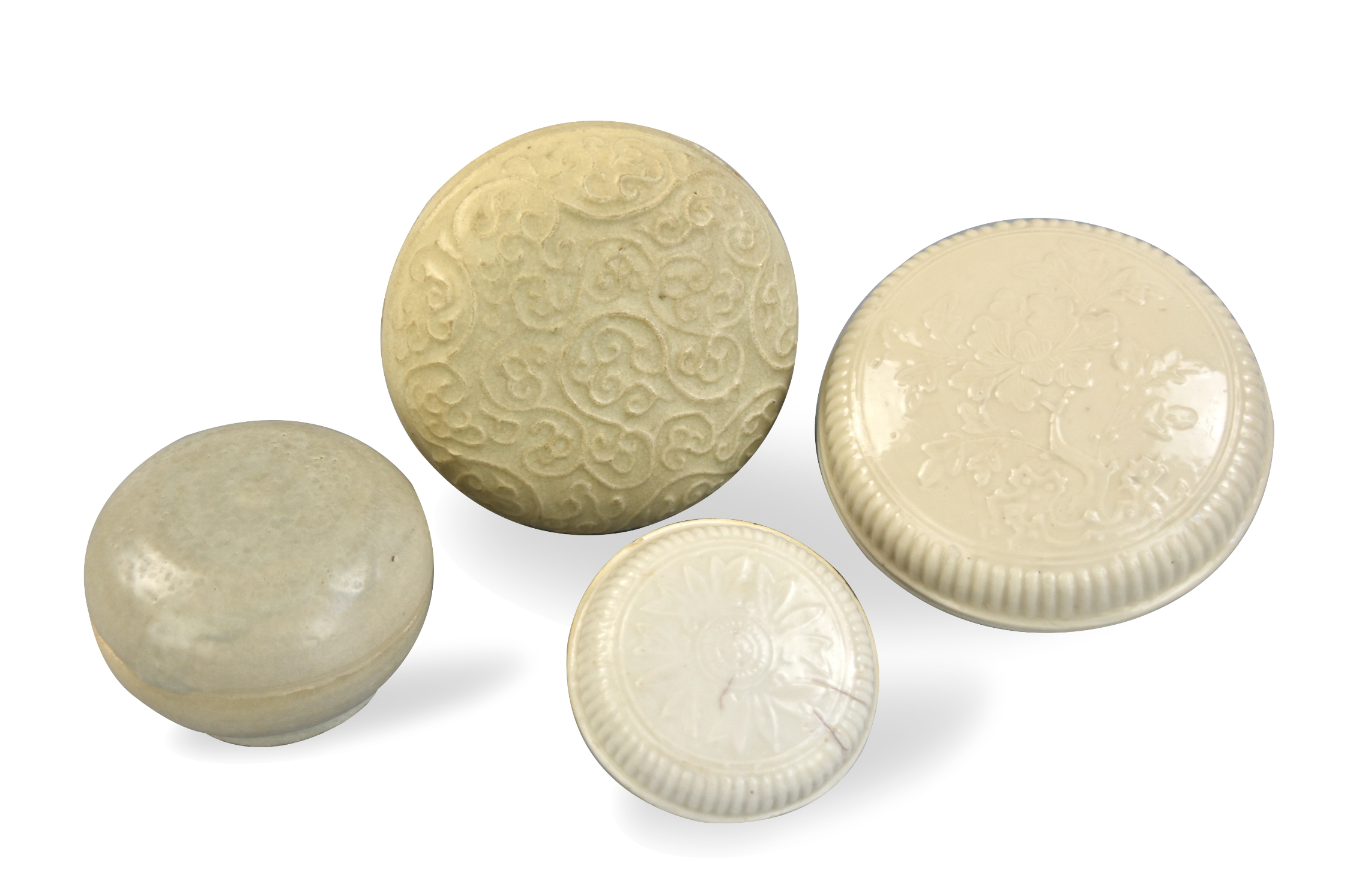 4 CHINESE QINGBAI GLAZED COVERED
