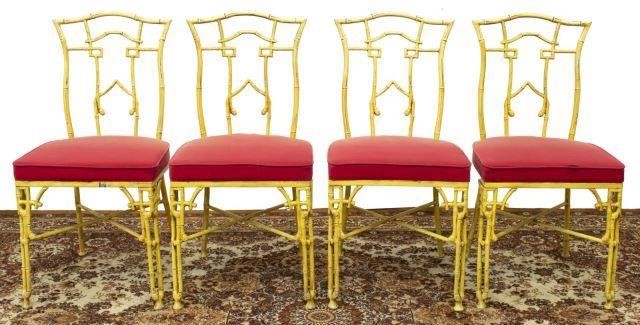 (4) CHINOISERIE FAUX BAMBOO