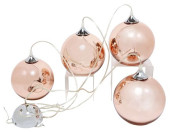 (4) CHROME COPPER FINISH SPHER