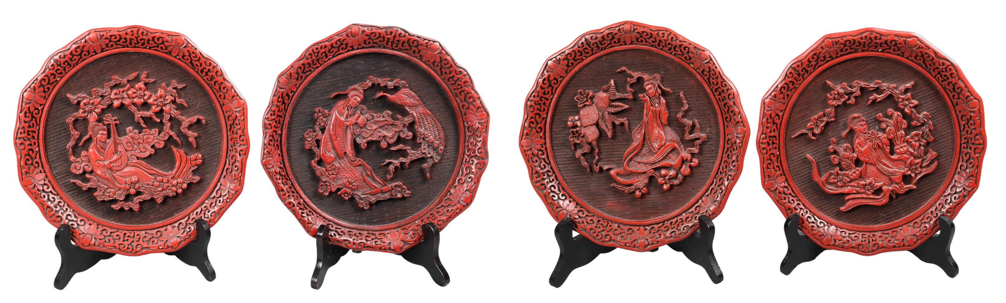 (4) Cinnabar style plates limited
