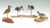 4 CIRCA 1900 CARVED & SIGNED S