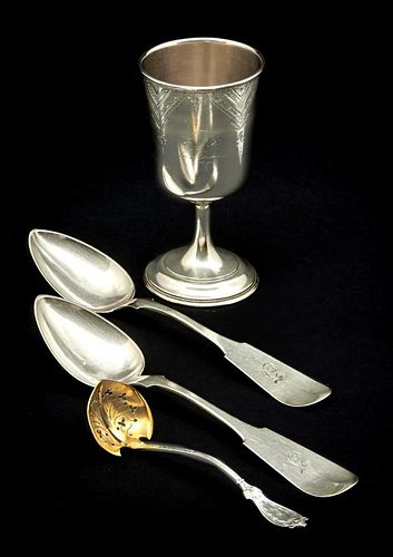 4 COIN SILVER ITEMS4 Coin silver