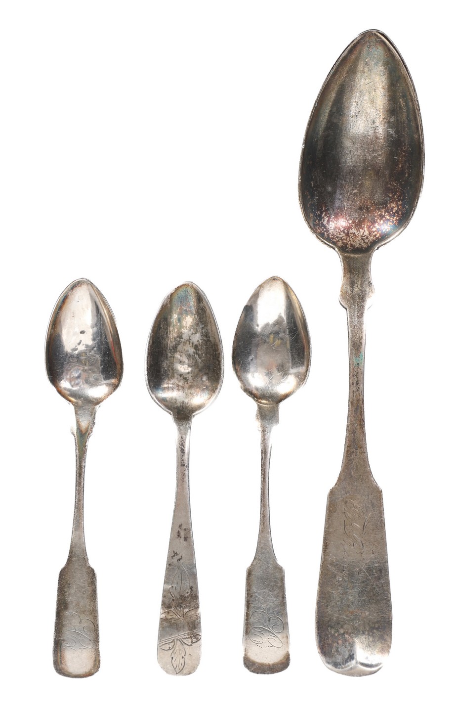 (4) Coin silver spoons, 2.735 TO,