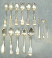 4 coin silver teaspoons by S&W