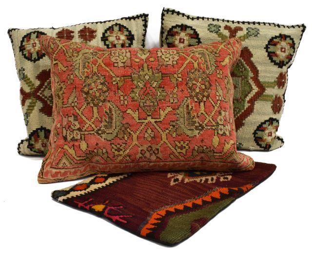 (4) COLLECTION OF KILIM RUG PILLOWS