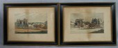 4 colored engraved prints, Ack