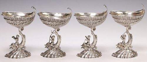 (4) CONTINENTAL SILVER PUTTI