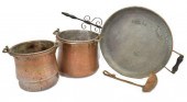 (4) COPPER KITCHENWARE, ALLA M