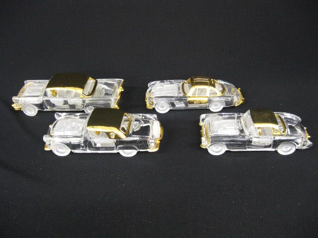 4 Crystal Scale Model Cars with