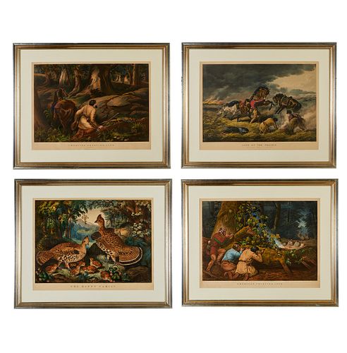 4 CURRIER & IVES FRONTIER PRINTS