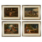 4 CURRIER & IVES FRONTIER PRIN