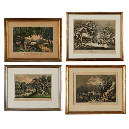 4 CURRIER & IVES HOMESTEADING