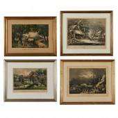 4 CURRIER & IVES HOMESTEADING