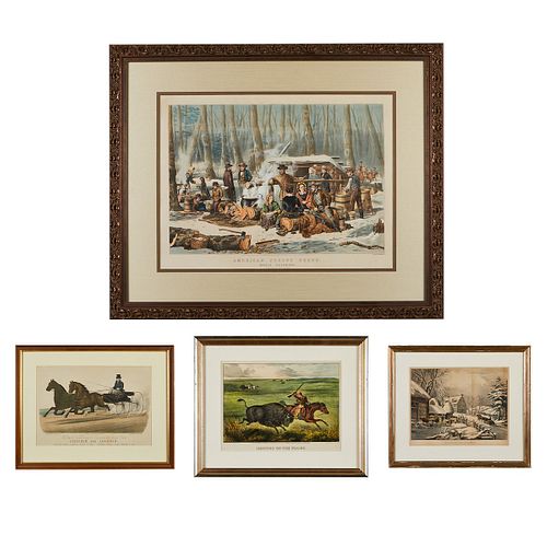 4 CURRIER & IVES PRINTSCurrier